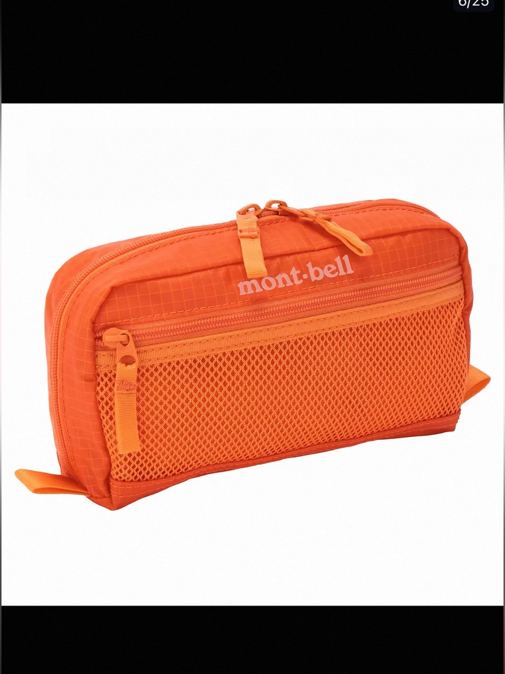 Japan Mont-Bell Orange Travel Organizer Pouch